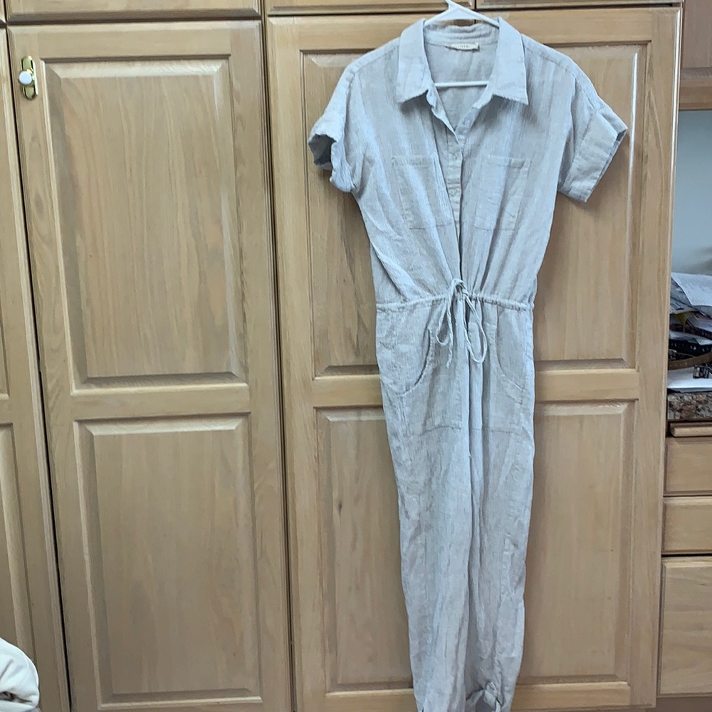 White jump suit